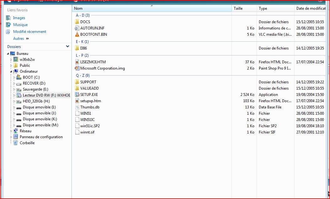 fichier iso xp installer noir
